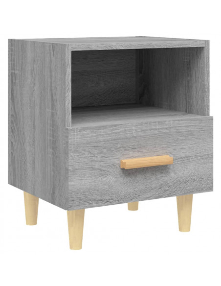 Comodini 2 pz Grigio Sonoma 40x35x47 cm