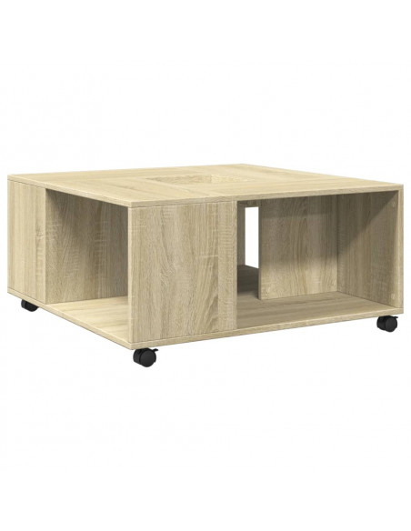 Tavolino da Salotto Rovere Sonoma 80x80x40 cm Legno Multistrato