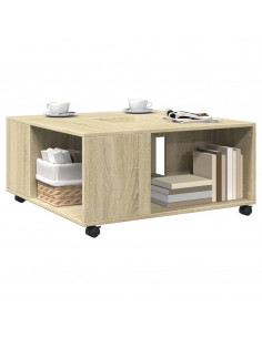 Tavolino da Salotto Rovere Sonoma 80x80x40 cm Legno Multistrato 2
