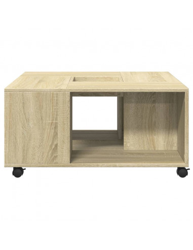 Tavolino da Salotto Rovere Sonoma 80x80x40 cm Legno Multistrato