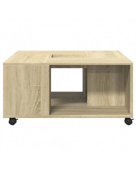Tavolino da Salotto Rovere Sonoma 80x80x40 cm Legno Multistrato