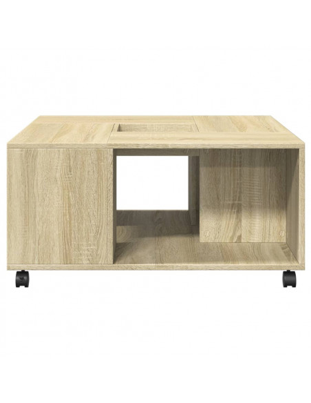 Tavolino da Salotto Rovere Sonoma 80x80x40 cm Legno Multistrato