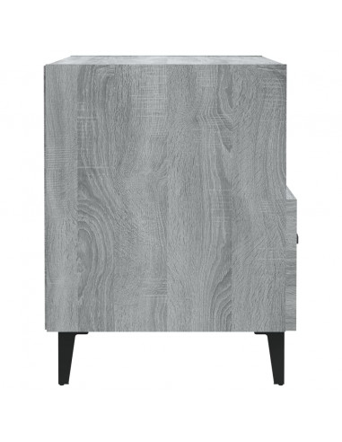 Comodino Grigio Sonoma in Legno Multistrato