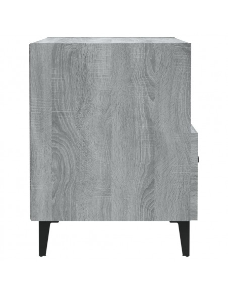 Comodino Grigio Sonoma in Legno Multistrato
