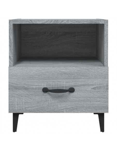 Comodini 2 pz Grigio Sonoma in Legno Multistrato