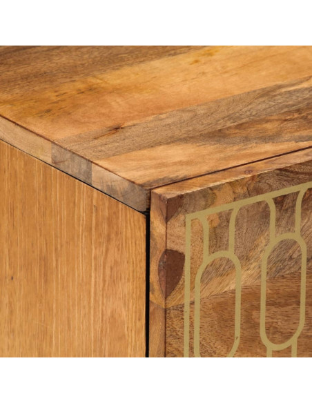 Comodino 50x33x62 cm in Legno Massello di Mango