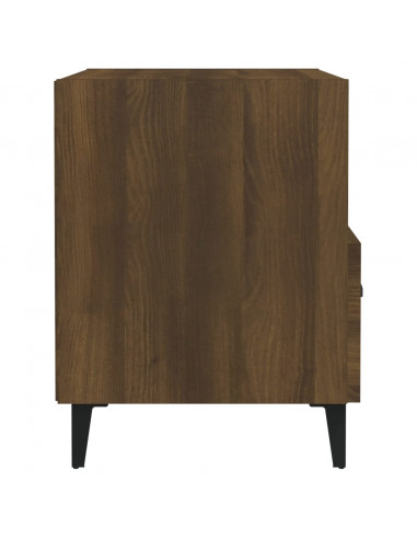 Comodini 2 pz Rovere Marrone in Legno Multistrato