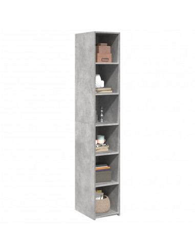 Credenza Grigio Cemento 30x41x185 cm in Legno Multistrato