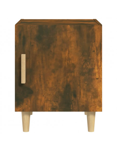 Comodini 2 pz Rovere Fumo in Legno Multistrato