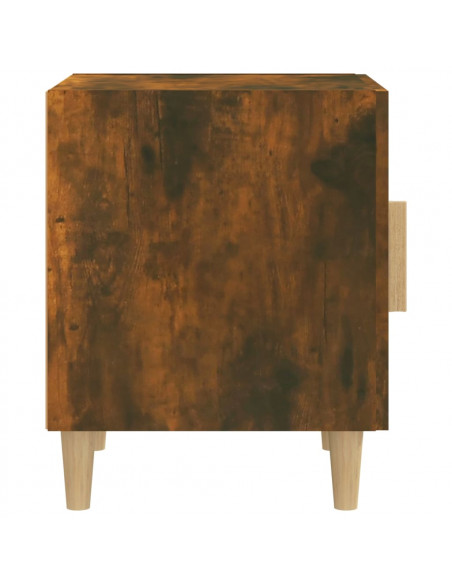 Comodini 2 pz Rovere Fumo in Legno Multistrato