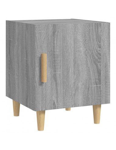 Comodino Grigio Sonoma in Legno Multistrato