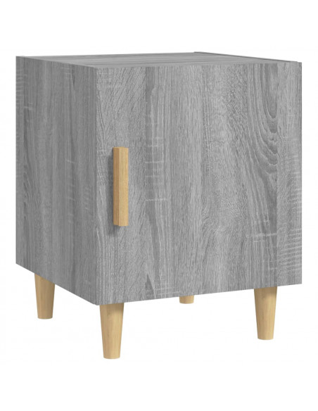 Comodino Grigio Sonoma in Legno Multistrato