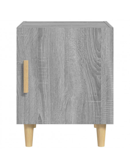 Comodino Grigio Sonoma in Legno Multistrato