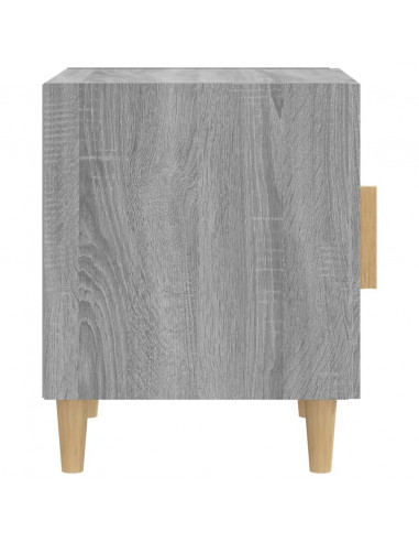 Comodino Grigio Sonoma in Legno Multistrato