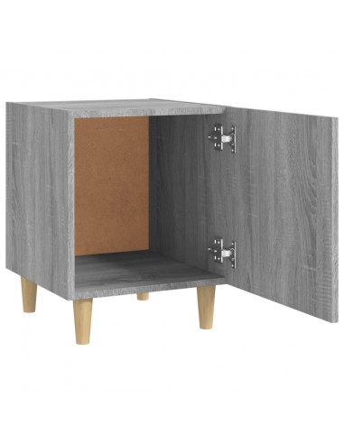 Comodino Grigio Sonoma in Legno Multistrato