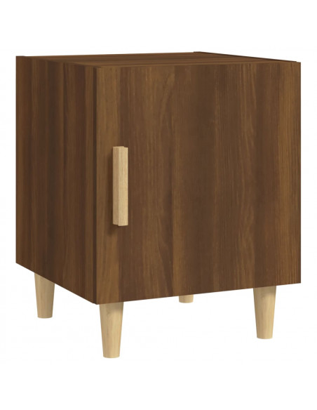 Comodini 2 pz Rovere Marrone in Legno Multistrato