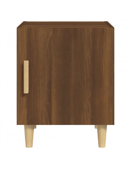 Comodini 2 pz Rovere Marrone in Legno Multistrato