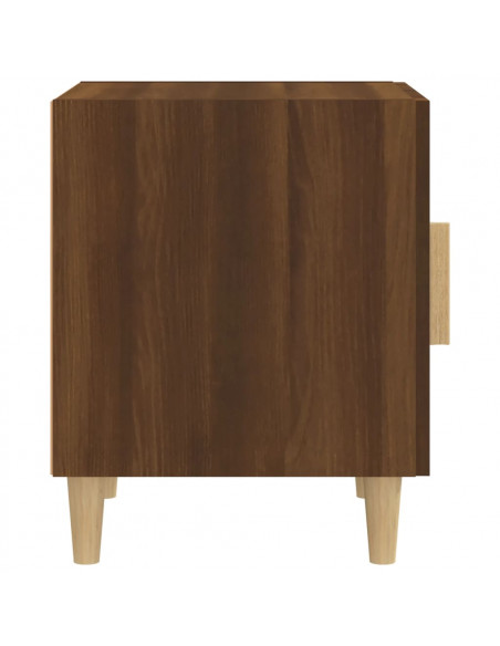 Comodini 2 pz Rovere Marrone in Legno Multistrato
