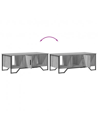 Tavolino da Salotto Grigio Sonoma 100x51x40cm Legno Multistrato