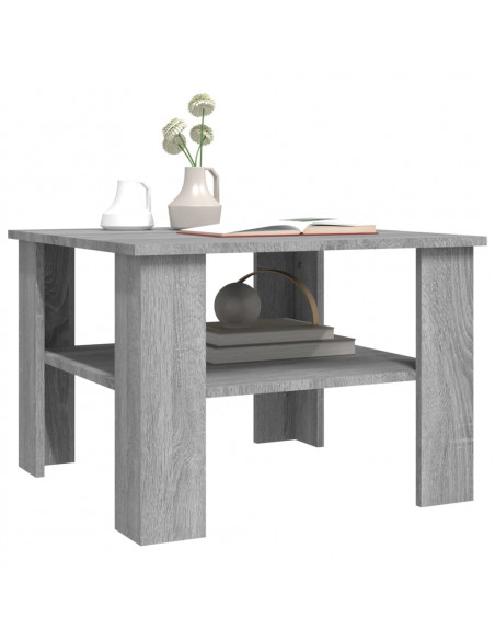 Tavolino da Salotto Grigio Sonoma 60x60x42 cm Legno Multistrato