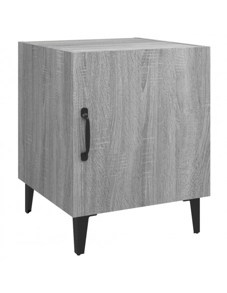 Comodini 2 pz Grigio Sonoma in Legno Multistrato