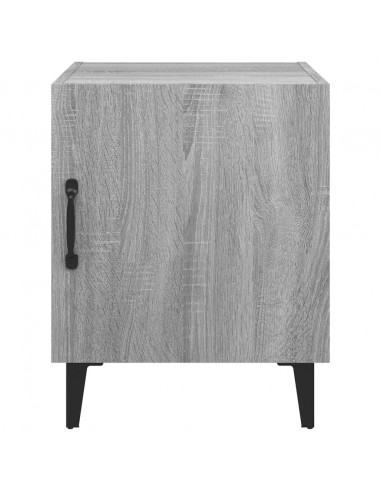 Comodini 2 pz Grigio Sonoma in Legno Multistrato