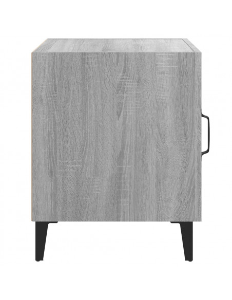 Comodini 2 pz Grigio Sonoma in Legno Multistrato