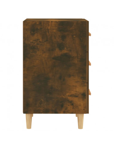 Comodino Rovere Fumo 40x40x66 cm in Legno Multistrato