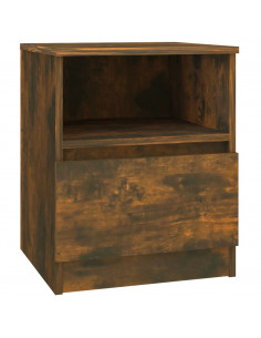 Comodino Rovere Fumo 40x40x50 cm in Legno Multistrato 2