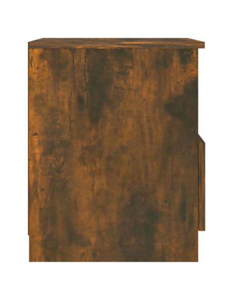 Comodino Rovere Fumo 40x40x50 cm in Legno Multistrato