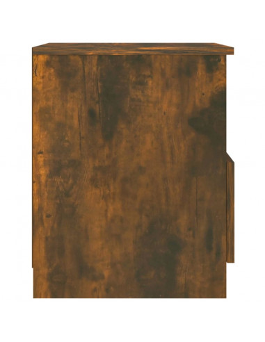 Comodini 2 pz Rovere Fumo 40x40x50 cm in Legno Multistrato