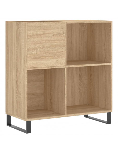 Mobile Porta Dischi Rovere Sonoma 84,5x38x89 Legno Multistrato