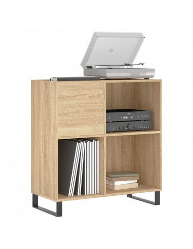 Mobile Porta Dischi Rovere Sonoma 84,5x38x89 Legno Multistrato