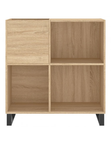 Mobile Porta Dischi Rovere Sonoma 84,5x38x89 Legno Multistrato