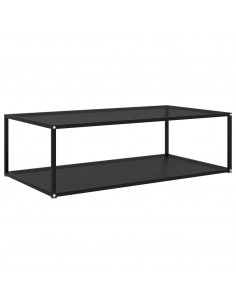 322903  Coffee Table Black 120x60x35 cm Tempered Glass 2
