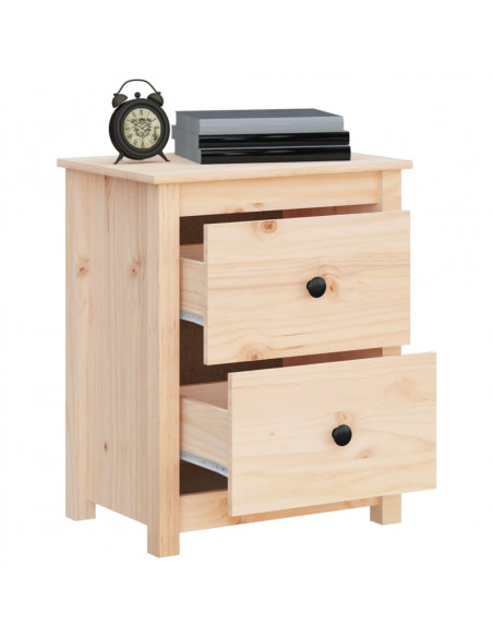 Comodini 2 pz 50x35x61,5 cm in Legno Massello di Pino