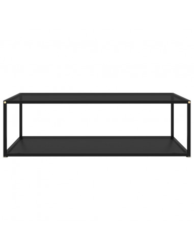 322903  Coffee Table Black 120x60x35 cm Tempered Glass