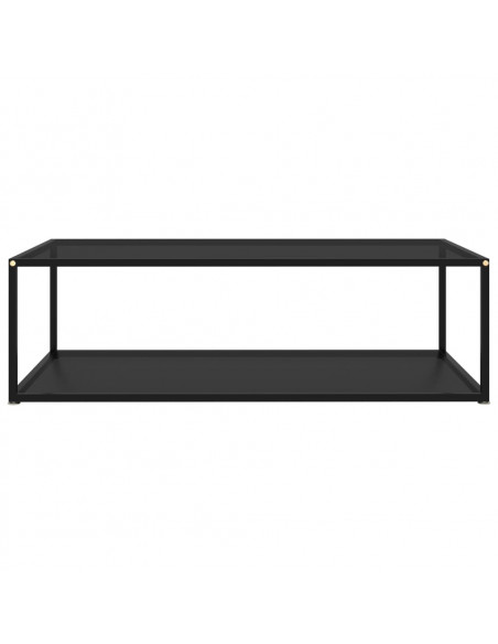 322903  Coffee Table Black 120x60x35 cm Tempered Glass