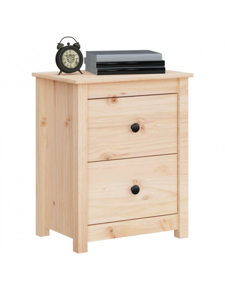 Comodini 2 pz 50x35x61,5 cm in Legno Massello di Pino