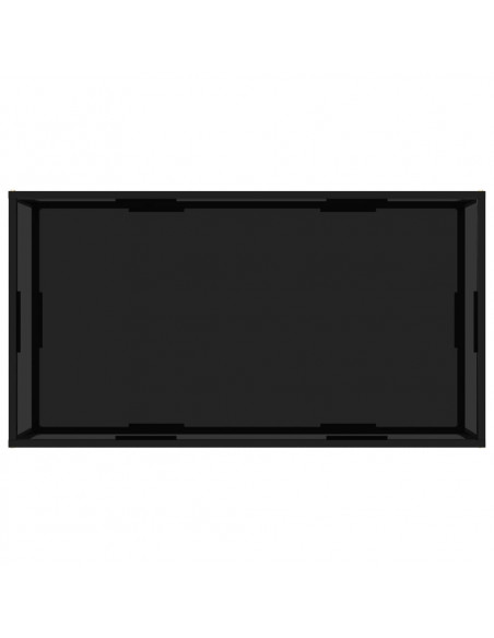 322903  Coffee Table Black 120x60x35 cm Tempered Glass