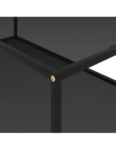 322903  Coffee Table Black 120x60x35 cm Tempered Glass