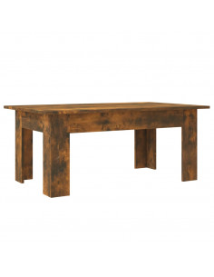 Tavolino da Salotto Rovere Fumo 100x60x42 cm Legno Multistrato 2