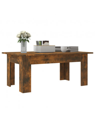 Tavolino da Salotto Rovere Fumo 100x60x42 cm Legno Multistrato