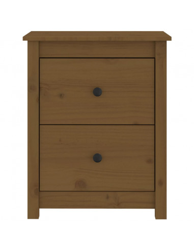 Comodino Miele 50x35x61,5 cm in Legno Massello di Pino