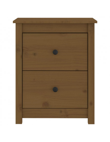Comodino Miele 50x35x61,5 cm in Legno Massello di Pino