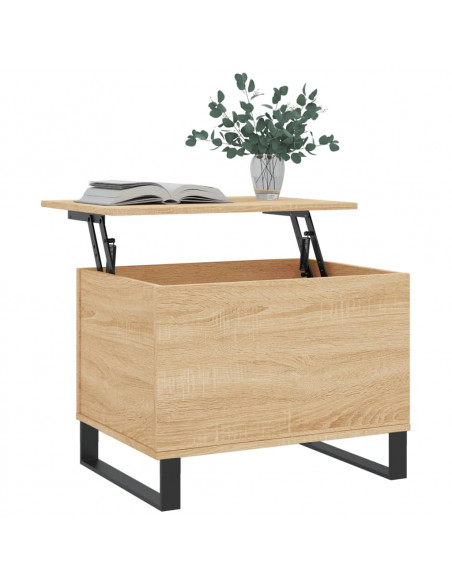 Tavolino Salotto Rovere Sonoma 60x44,5x45 cm Legno Multistrato