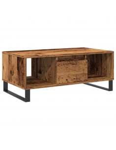 Tavolino da Salotto Legno Antico 90x50x36,5 cm in Truciolato 2