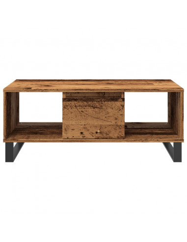 Tavolino da Salotto Legno Antico 90x50x36,5 cm in Truciolato