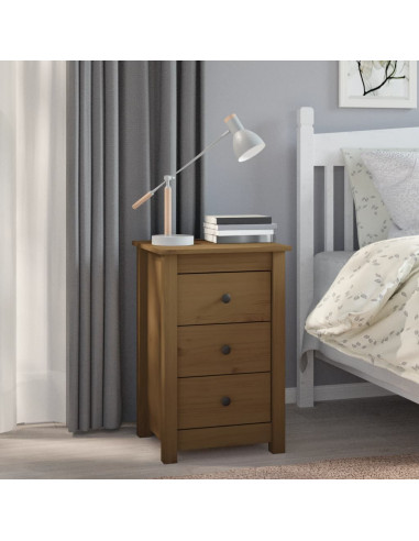 Comodini 2 pz Miele 40x35x61,5 cm in Legno Massello di Pino