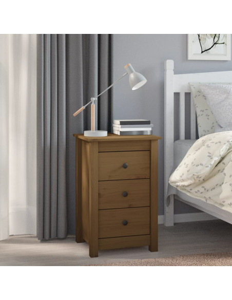 Comodini 2 pz Miele 40x35x61,5 cm in Legno Massello di Pino